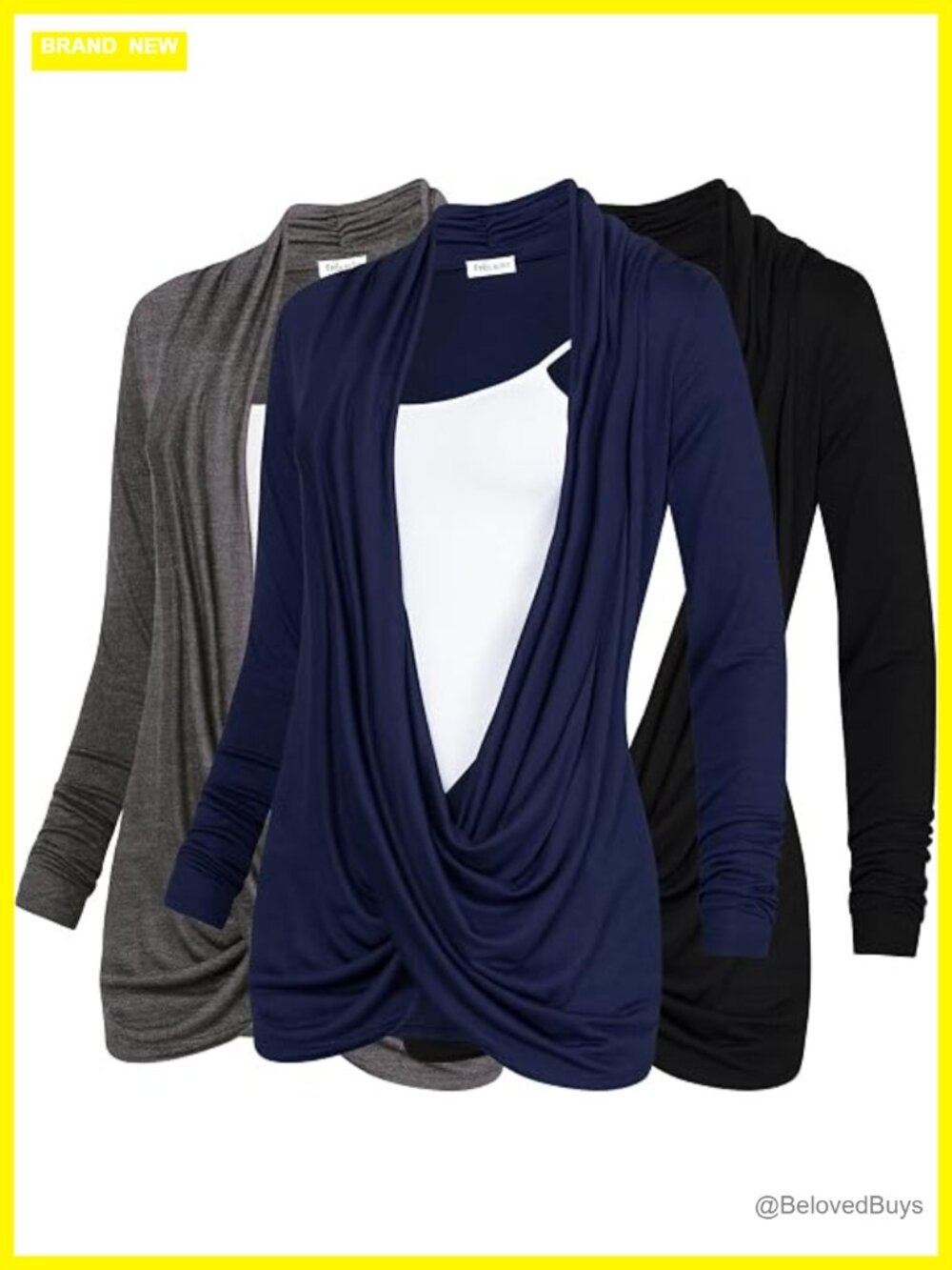 3 Pack Long Sleeve Nursing Tops Breastfeeding Shirts Cardigan Sweaters